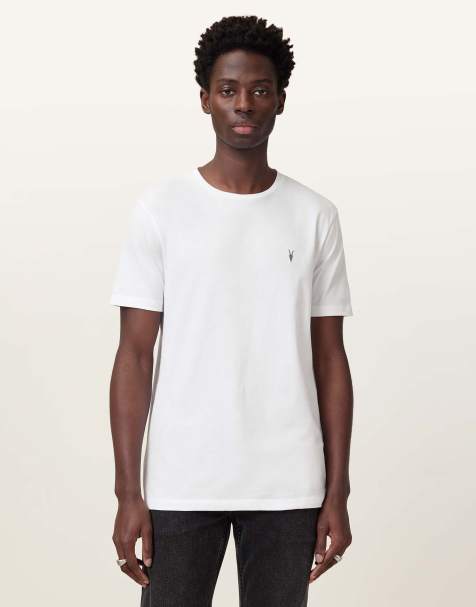AllSaints – Brace – T-Shirt in optischem Weiß mit Rundhalsausschnitt - view 1