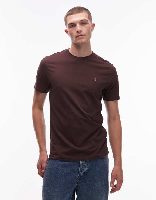 Allsaints brace t-shirt in oxbllood