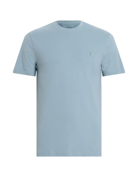 AllSaints - Brace - T-shirt met ronde hals en korte mouwen in blauw - view 1
