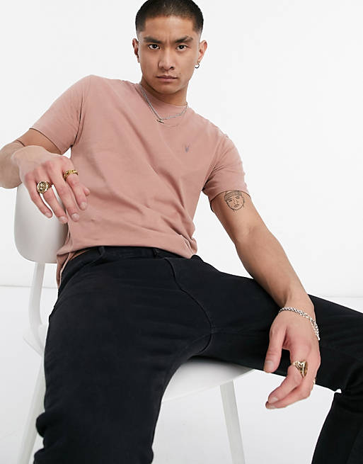 AllSaints brace tonic t-shirt in pink | ASOS