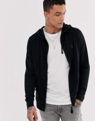 asos black zip hoodie