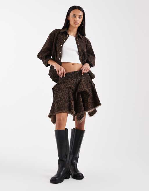 AllSaints – Jeansowy zestaw w panterkę, 2 z 3