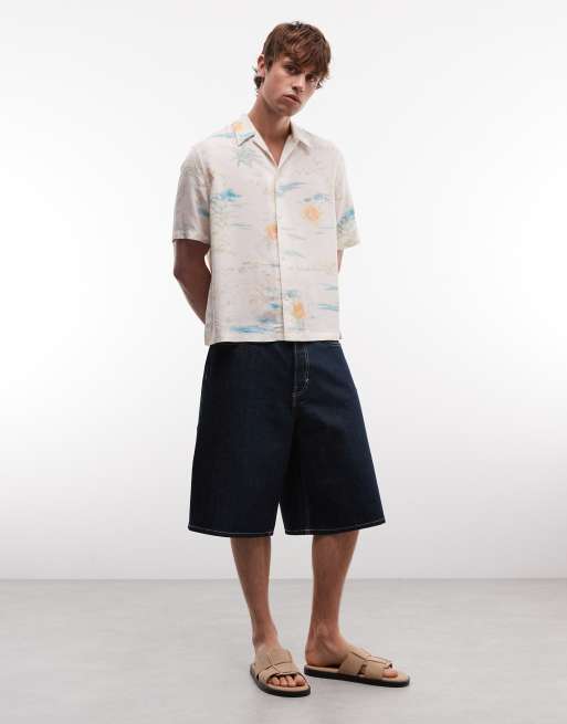 AllSaints - Breezer - Chemise manches courtes en lin mélangé à imprimé estival - Multicolore, 2 de 5