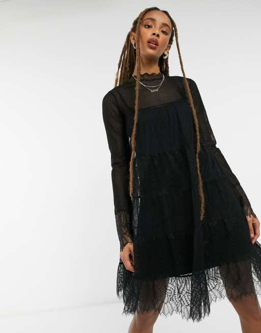 All saints lace dress sale