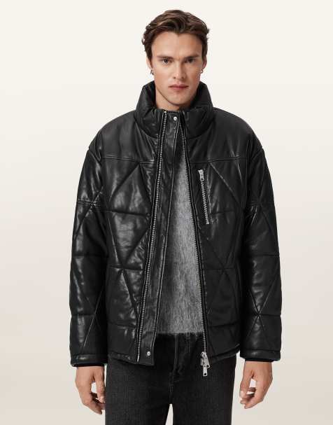 AllSaints – Brockwell – Pufferjacke in Schwarz - view 1