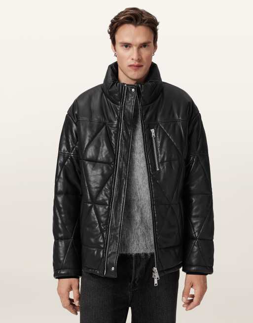 AllSaints – Brockwell – Pufferjacke in Schwarz