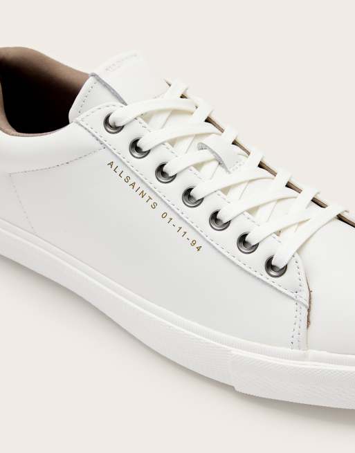 AllSaints - Brody - Lage leren sneakers in wit, 5 van 6