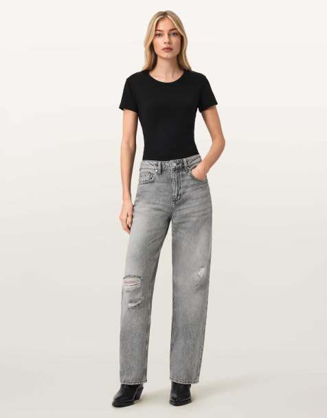AllSaints – Brooklyn – Jeans in Destroy-Grau - view 1