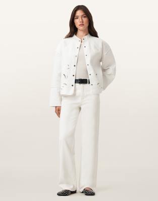 AllSaints - Brooklyn - Jeans in Wollweiß