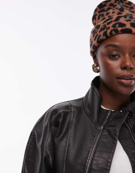 AllSaints brushed beanie in leopard print | ASOS display picture 3