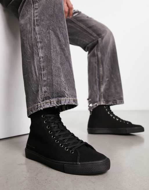 High tops mens all black sale