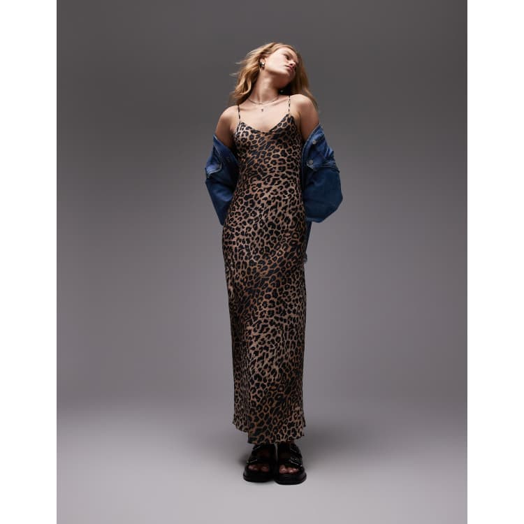 AllSaints Bryony maxi cami dress in leopard print | ASOS