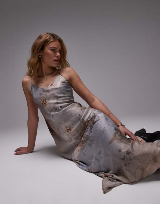 AllSaints Bryony maxi dress in bloom soft blue | ASOS 