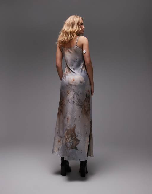 AllSaints Bryony maxi dress in bloom soft blue | ASOS 