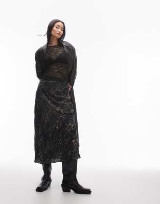 Allsaints Bryony Satin Maxi Skirt