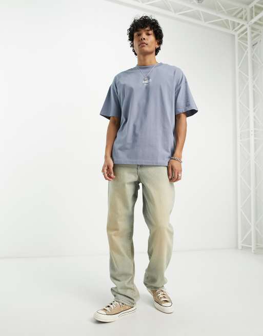 AllSaints Burman oversized t-shirt in blue