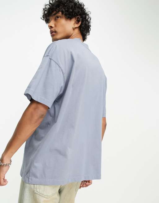 AllSaints Burman oversized t-shirt in blue