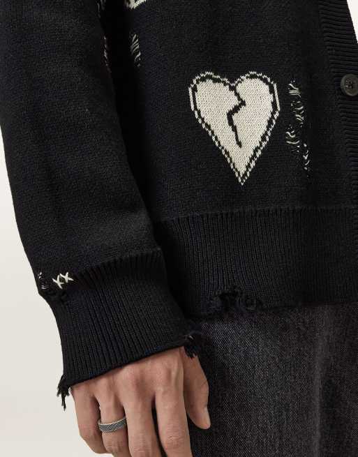 AllSaints - Caledon - Vest in zwart/krijtwit, 4 van 7