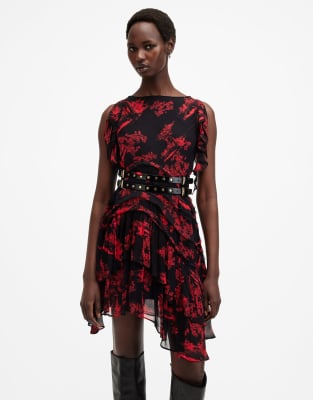 AllSaints - Callie - Robe - Rouge sirène Maria | ASOS