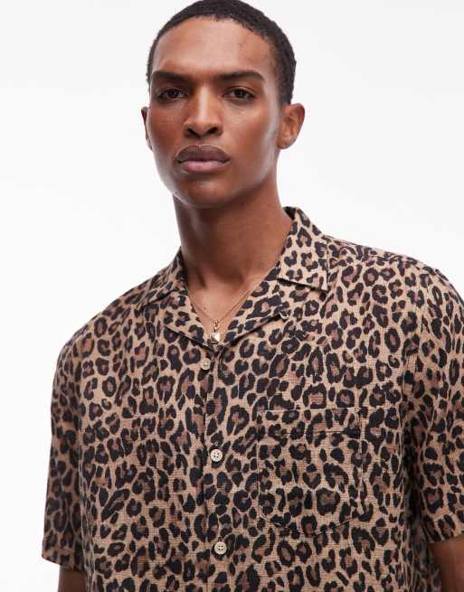 Asos Design Maglione Stampa Animalier AllSaints Camicia Marrone - Main Image