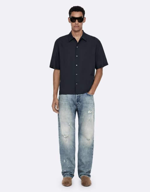 AllSaints - camisa Archer de manga corta en night sky, 2 de 7