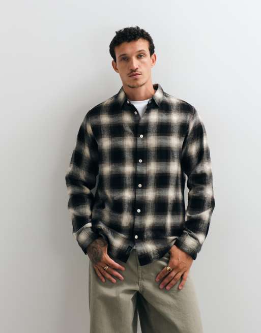 AllSaints - camisa de cuadros verde con logo y manga larga Baseline, 2 de 5
