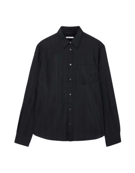 AllSaints - camisa Duke de manga larga en azul tinta - view 1