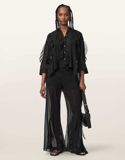 AllSaints - camisa Minna negra, 7 de 7