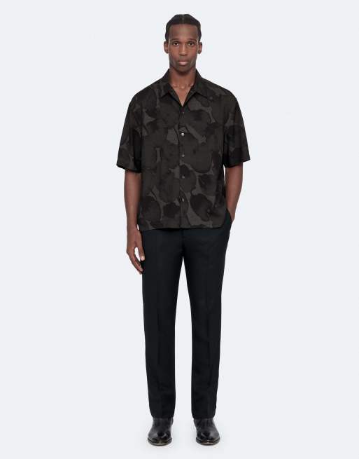 AllSaints - camisa Tulip de manga corta en negro/gris, 2 de 7