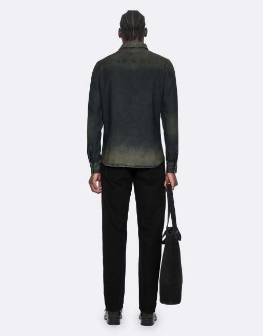 AllSaints camisa vaquera en índigo oscuro teñido, 2 de 7