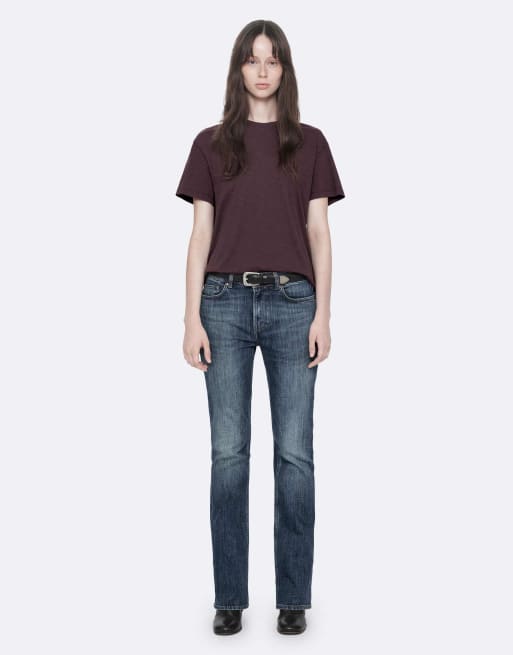 AllSaints - camiseta Addi en rojo berenjena, 2 de 7