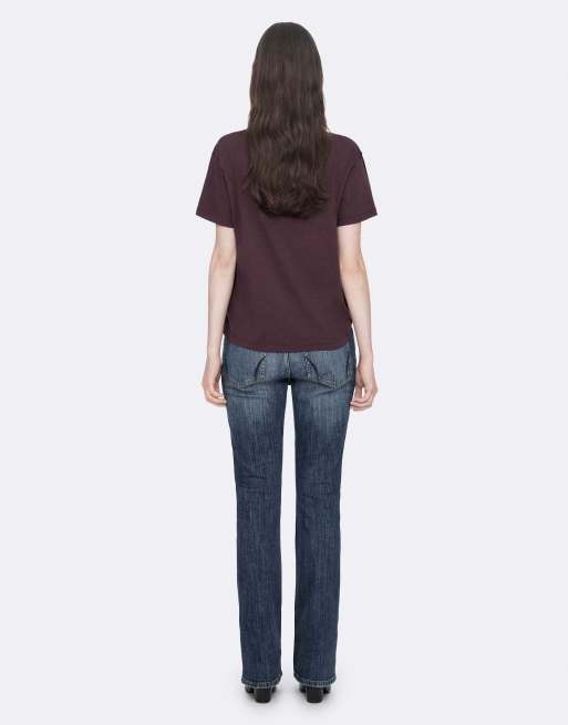 AllSaints - camiseta Addi en rojo berenjena, 4 de 7