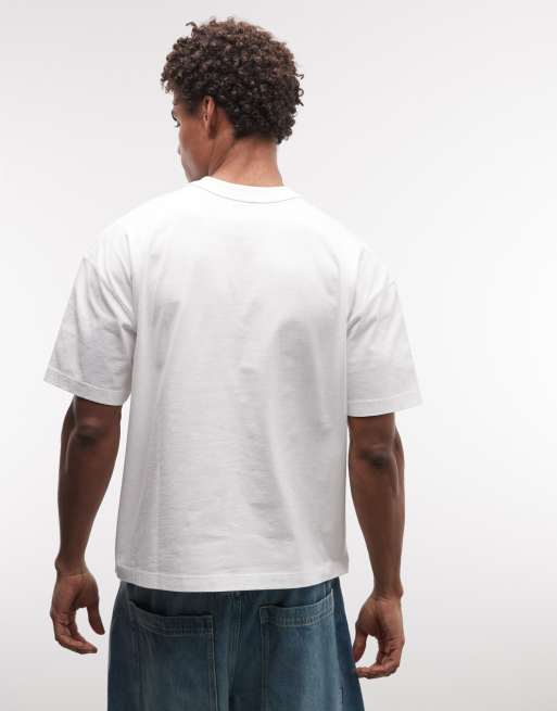 AllSaints - Camiseta blanca de manga corta con gráfico del logo Troppo, 4 de 5