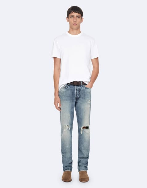 AllSaints - camiseta de manga corta con cuello redondo Hale en blanco óptico - view 1