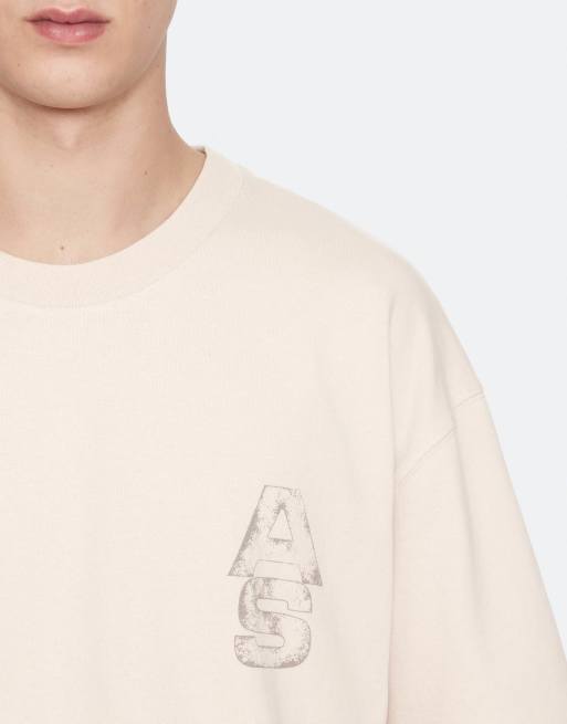 AllSaints - camiseta de manga corta Roller cuello redondo en blanco topo, 5 de 6