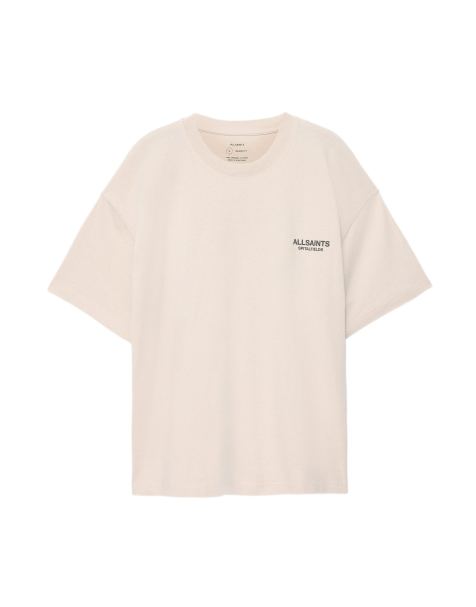 AllSaints - camiseta de manga corta Shadow en blanco topo - view 1