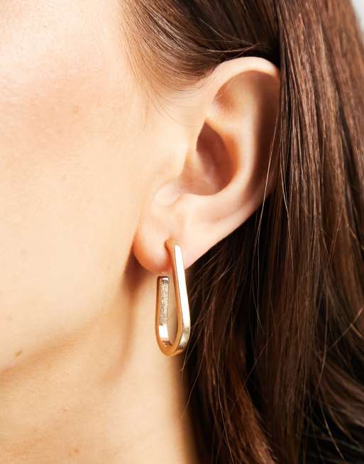 AllSaints - Carabiner - Orecchini a cerchio color oro