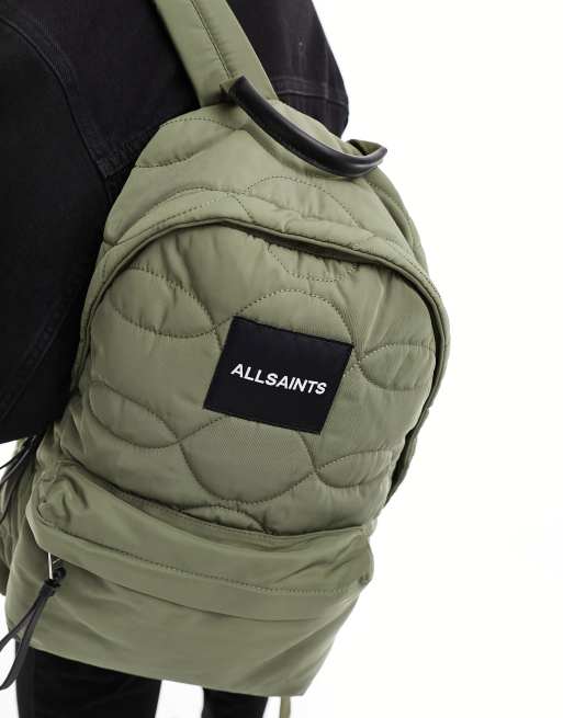 AllSaints Carabiner Leather Backpack Black