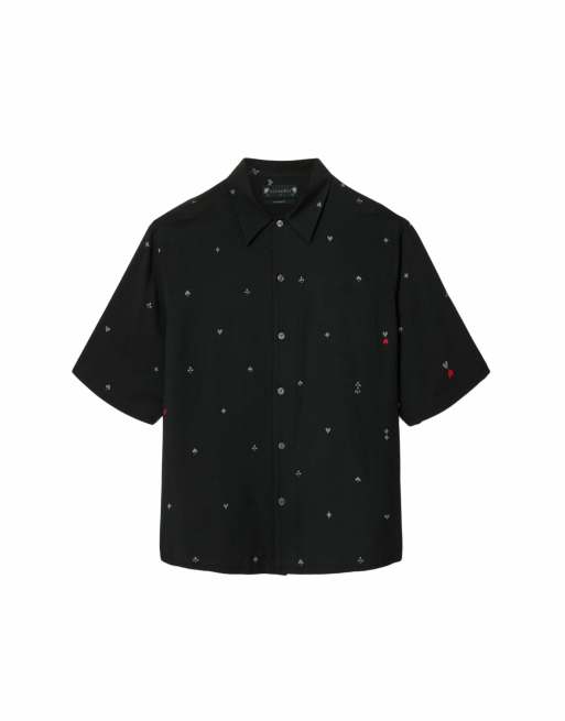 AllSaints – Cardsuit – Kurzärmliges Hemd in Schwarz, 2 von 7