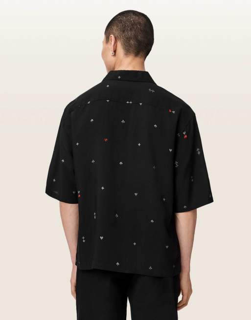 AllSaints - Cardsuit - Overhemd met korte mouwen in zwart, 3 van 7