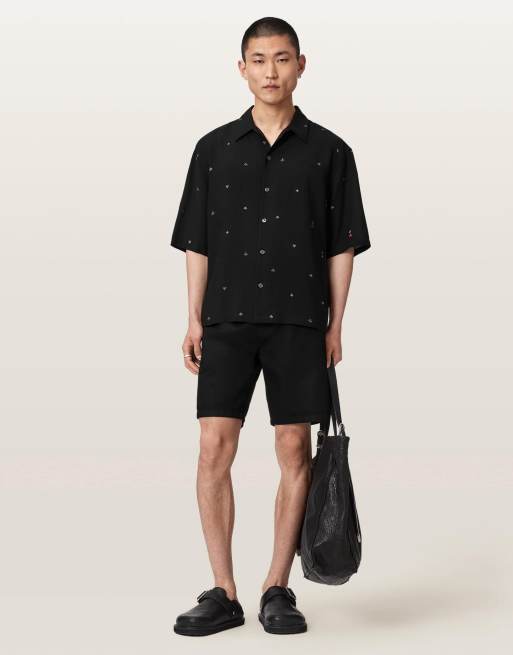 AllSaints - Cardsuit - Overhemd met korte mouwen in zwart, 7 van 7