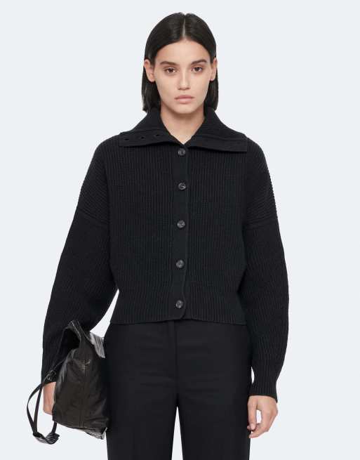 AllSaints Caron Strickjacke in Marineblau, 4 von 6