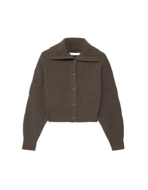AllSaints Caron Strickjacke in Maulwurfsbraun, 2 von 6