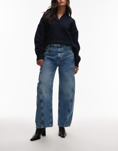 AllSaints - Carter - Jeans bombati blu indaco - view 1