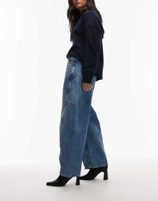 AllSaints – Carter – Jeansy z baryłkowymi nogawkami w kolorze indygo , 2 z 5
