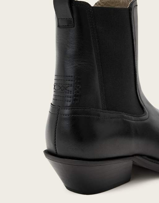 AllSaints Carter Leder-Chelsea-Boots in Schwarz, 4 von 4
