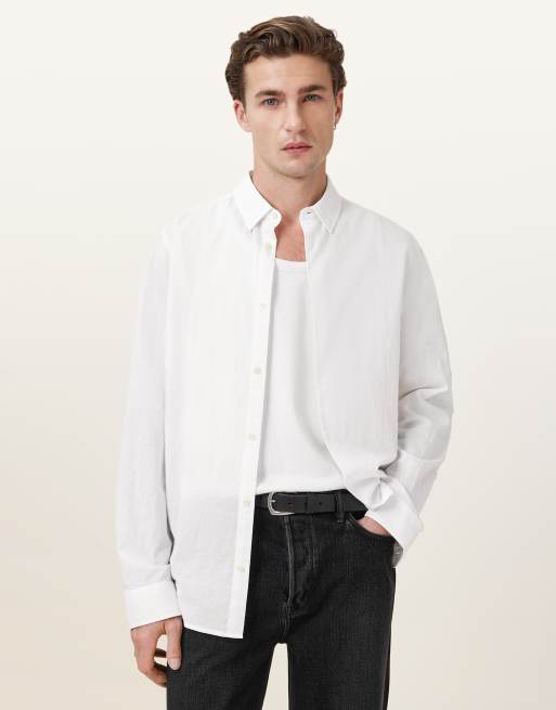 AllSaints - Cassis - Overhemd met lange mouwen in wit