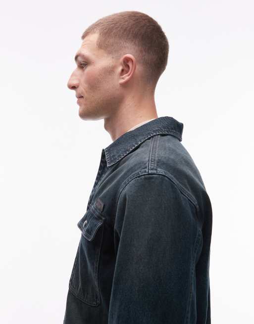 AllSaints - Castleford - Surchemise en jean - Bleu foncé, 4 de 5
