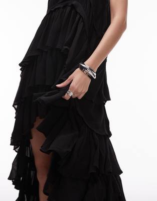 Allsaints Cavarly Tiered Ruffle Maxi Dress