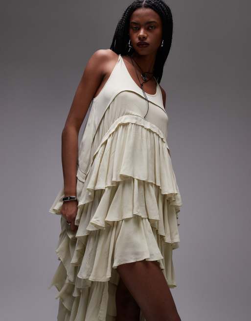 Allsaints Cavarly dress In jade green